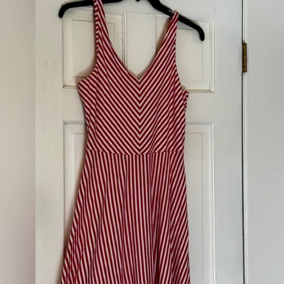 crown & ivy Red and White Striped Maxi Dress - Picture 3 of 6